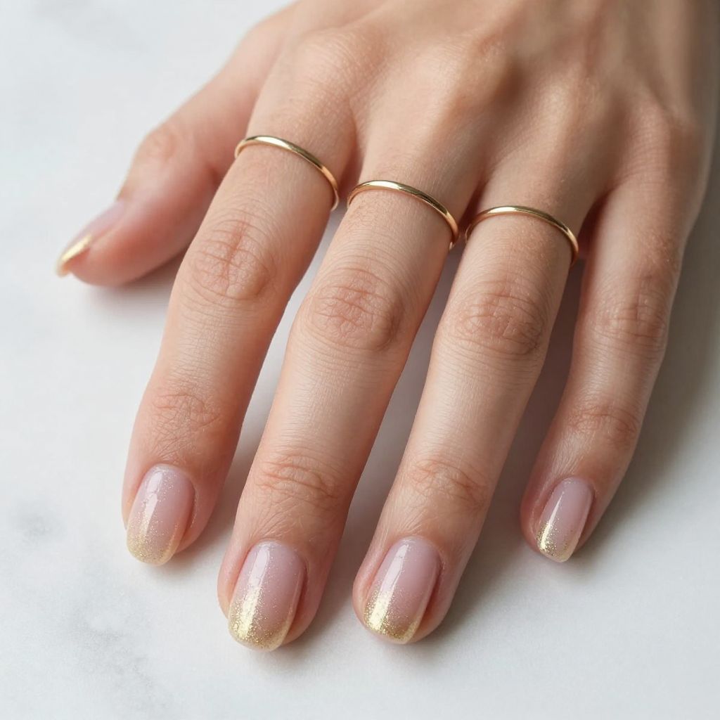 Shimmery Ombré with Glitter Gradient