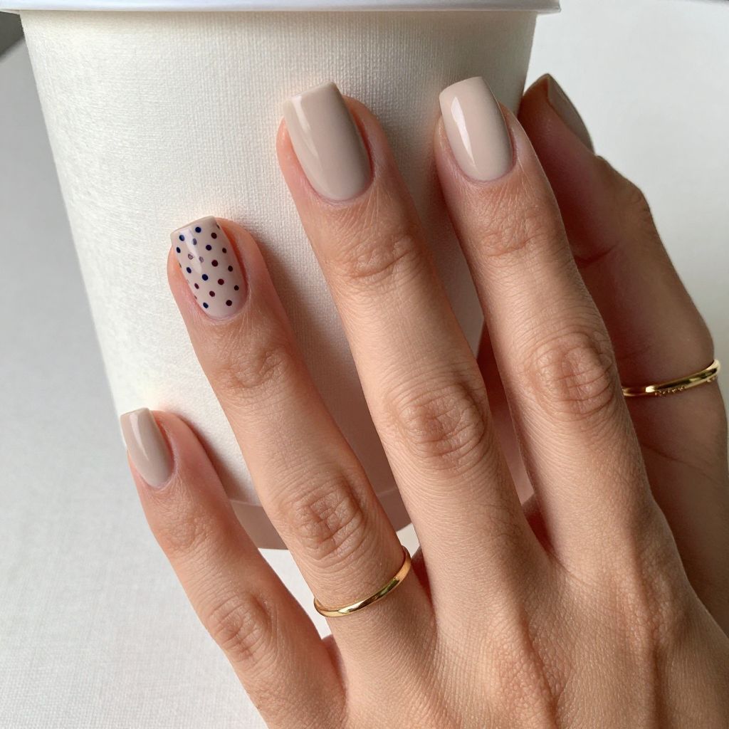 Minimalist Dot Accent Nail