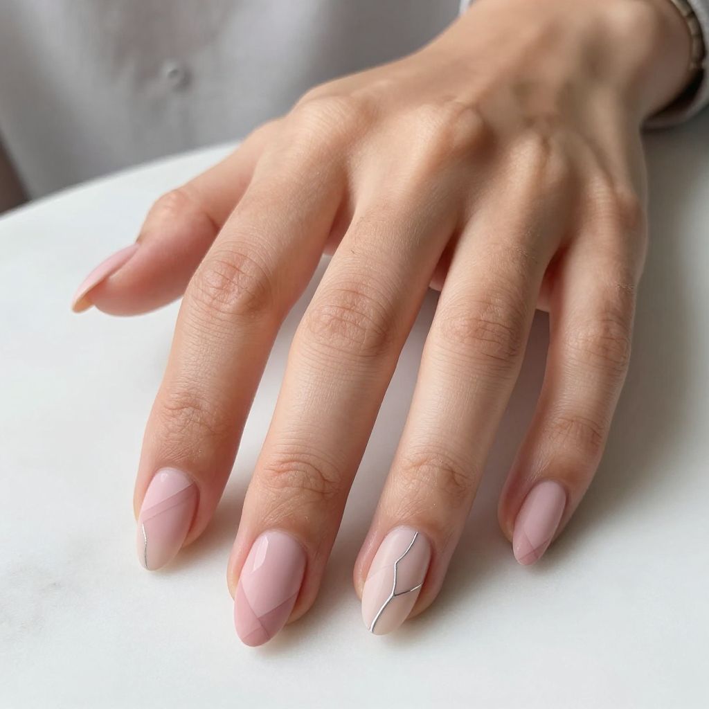 Simple Pink Nail Designs 6