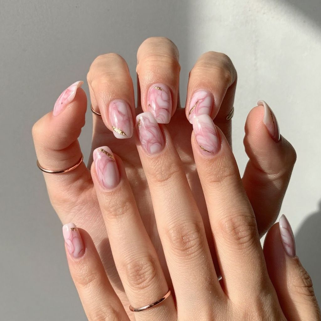 Simple Pink Nail Designs 9