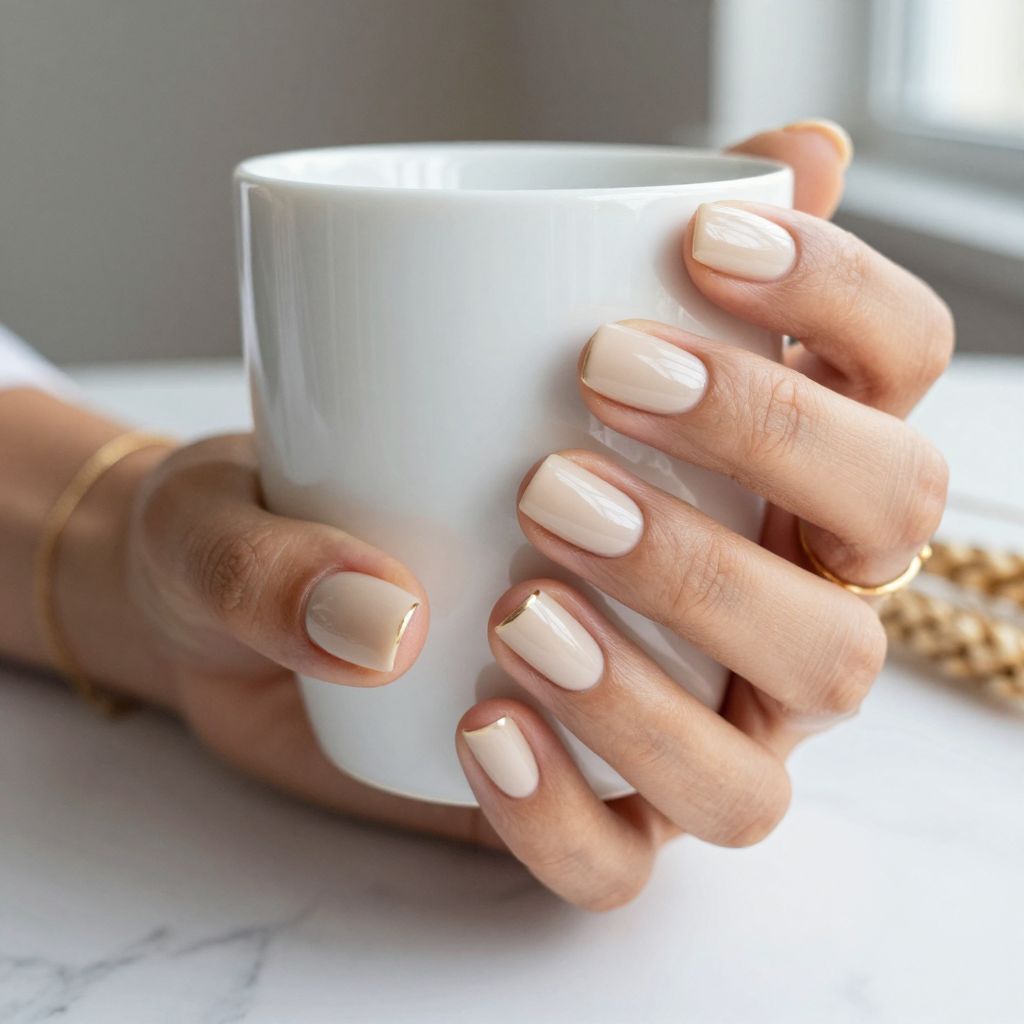Soft Milky Nude with Glossy Finish