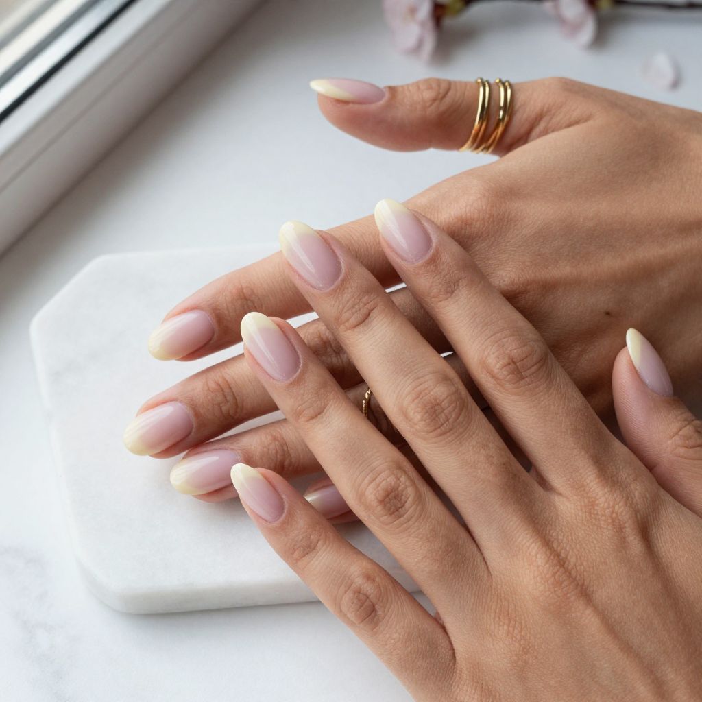 Classic French Manicure with Modern Twist
