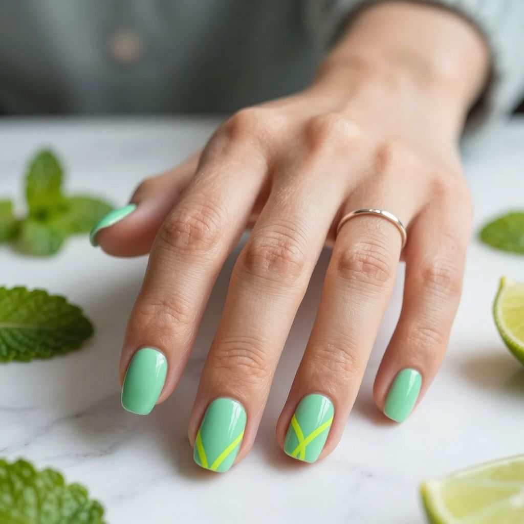 Mint Mojito with Lime Accents