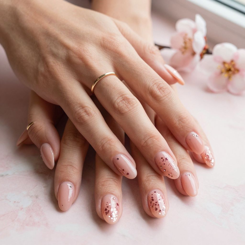Peach Blossom with Sparkle