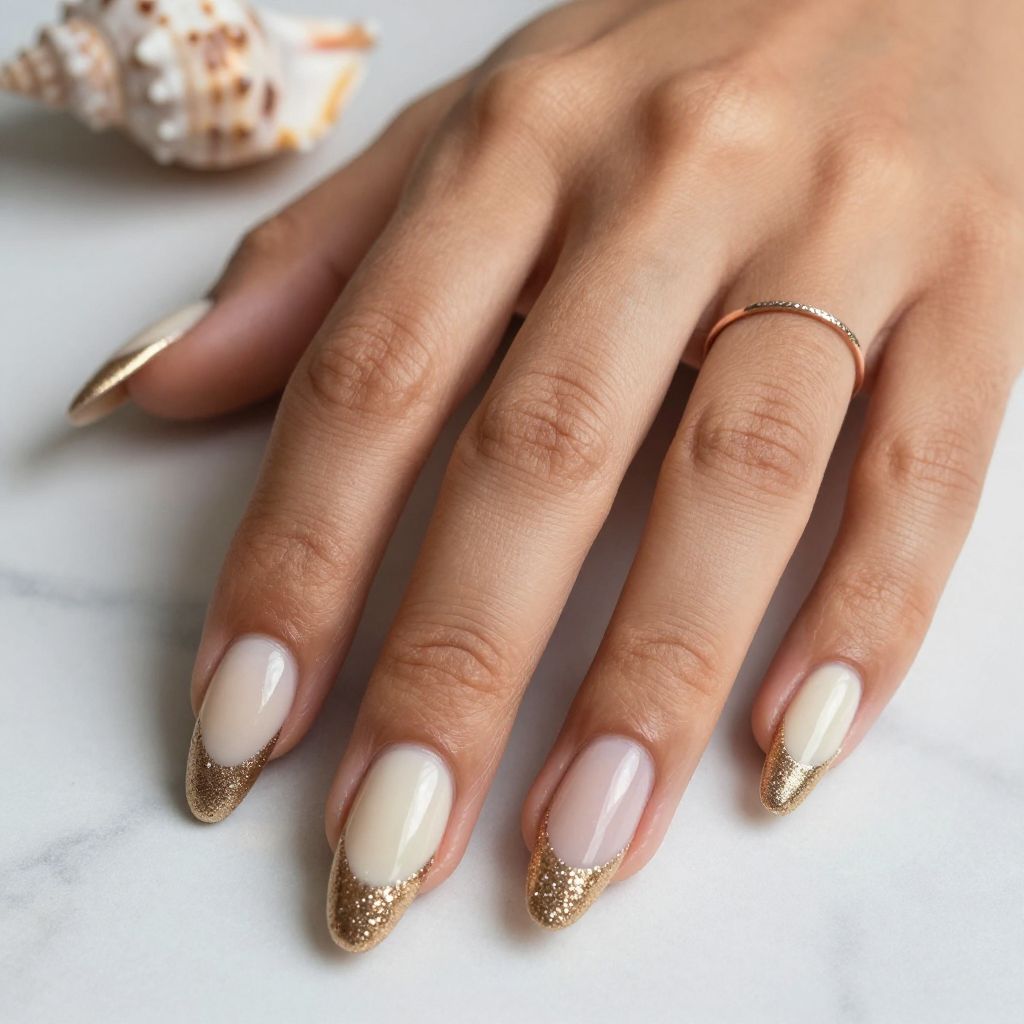 Champagne Gold with Diamond Dust Gradient