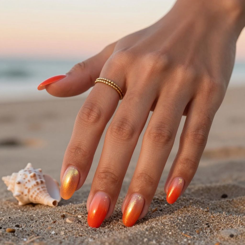Sunset Ombre with Glowing Effect
