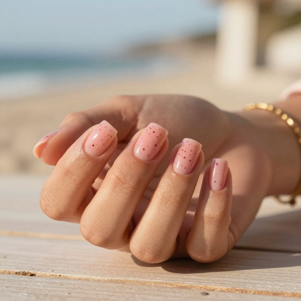 Summer pink nail design 12