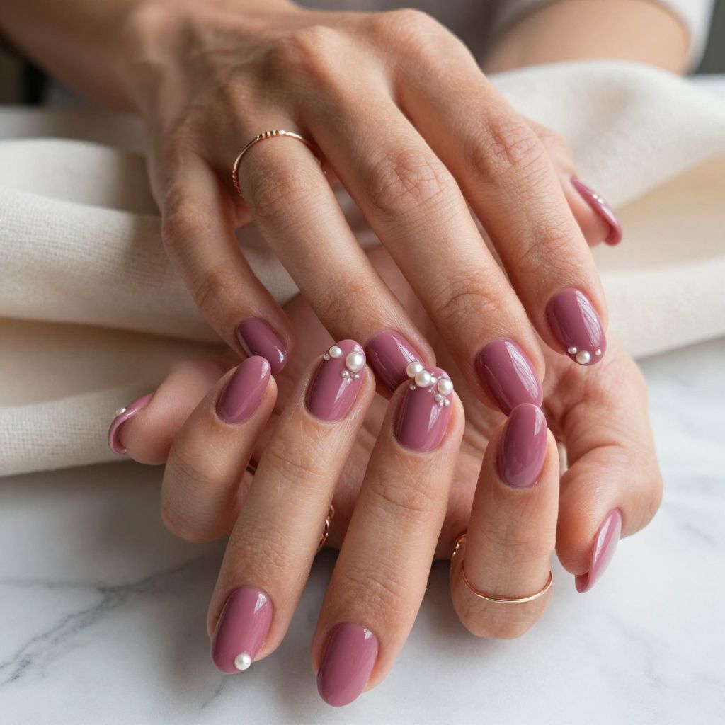 Summer pink nail design 13