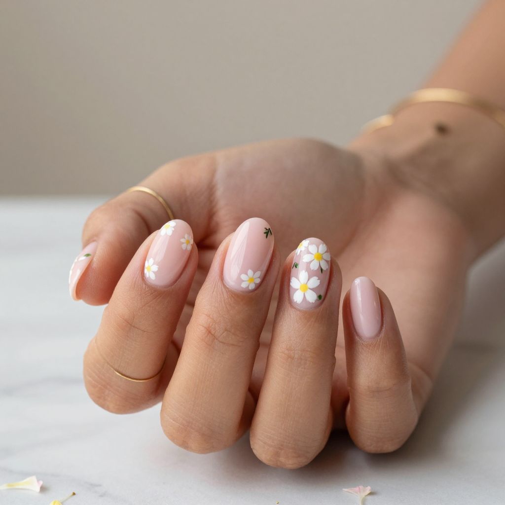 Summer pink nail design 6