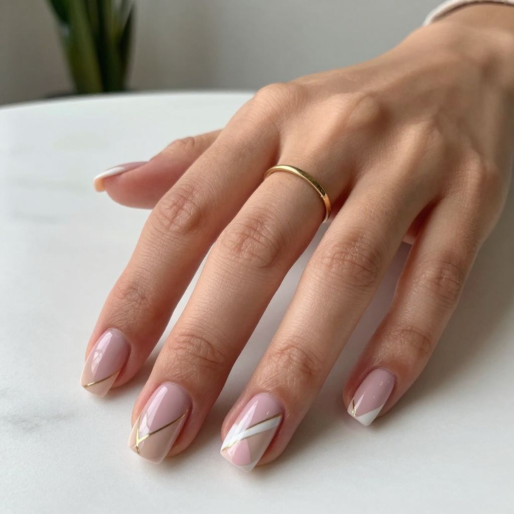 Summer pink nail design 9