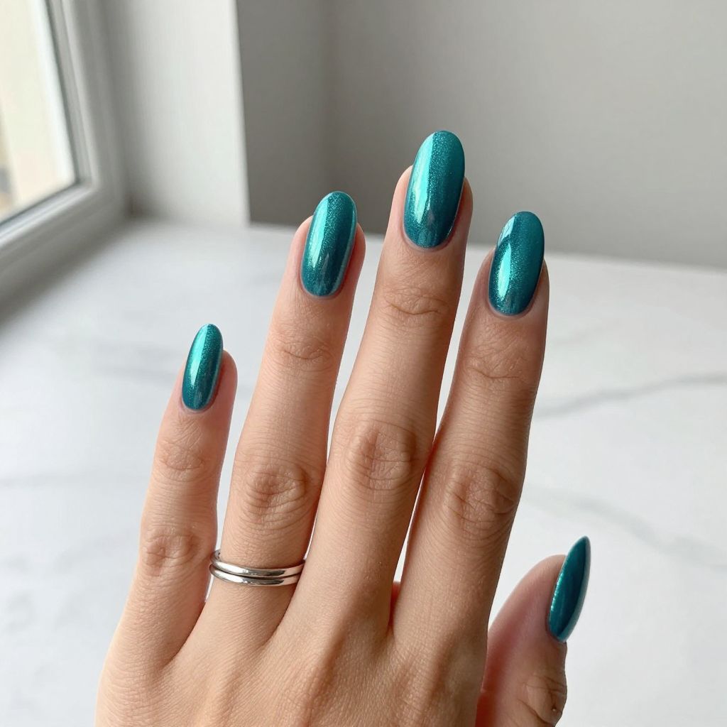 Teal nail design 13