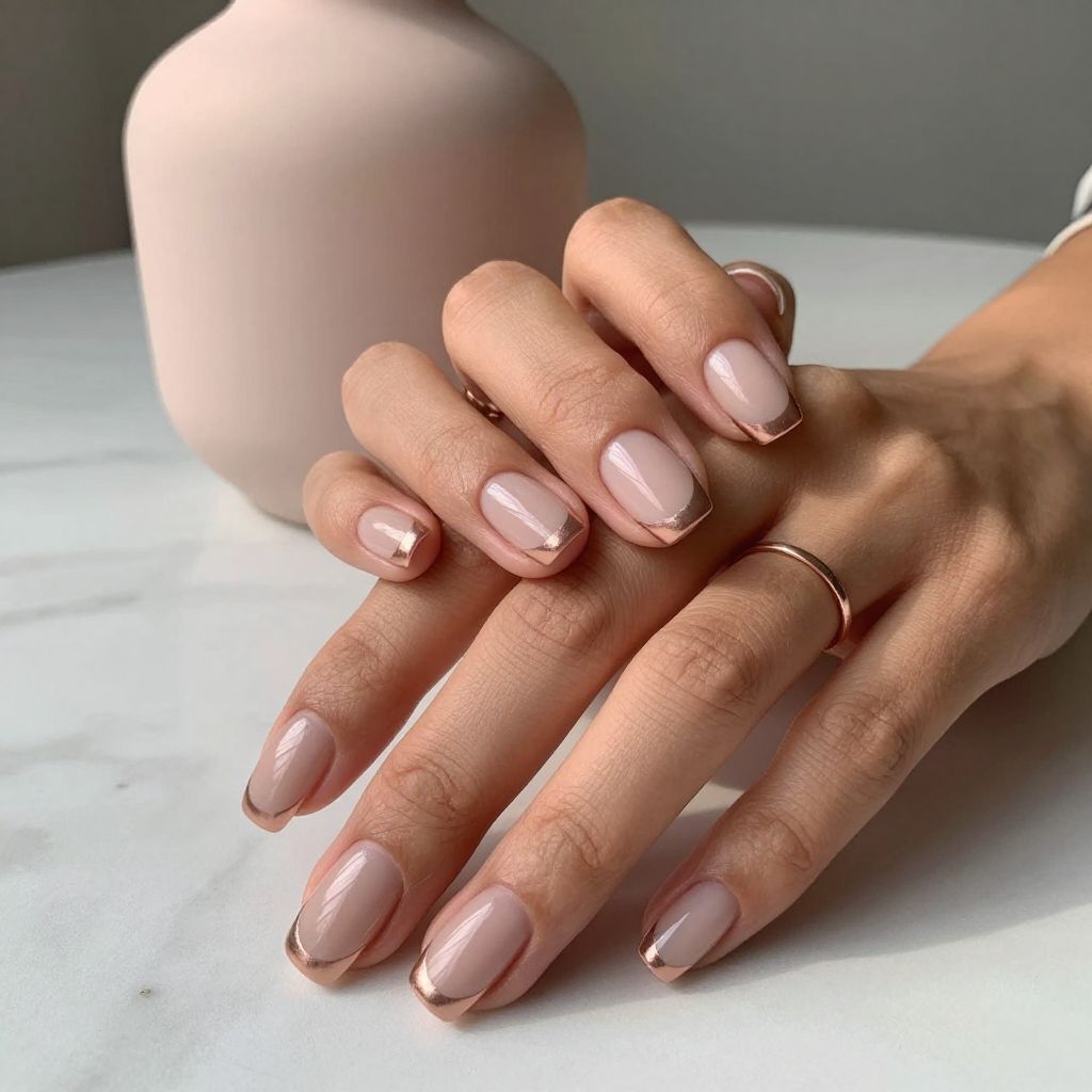 Classic French Manicure with Modern Twist