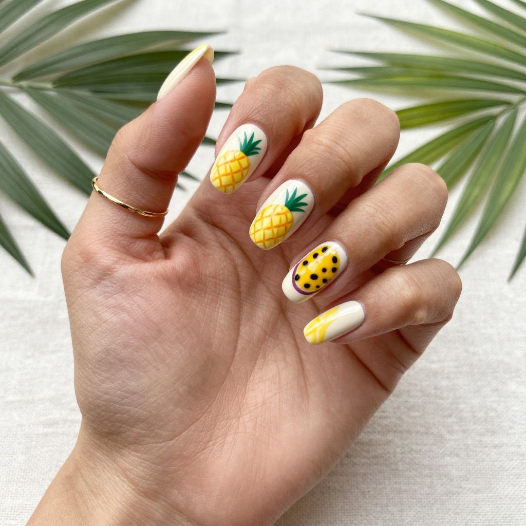Tropical Fruit Medley Nails