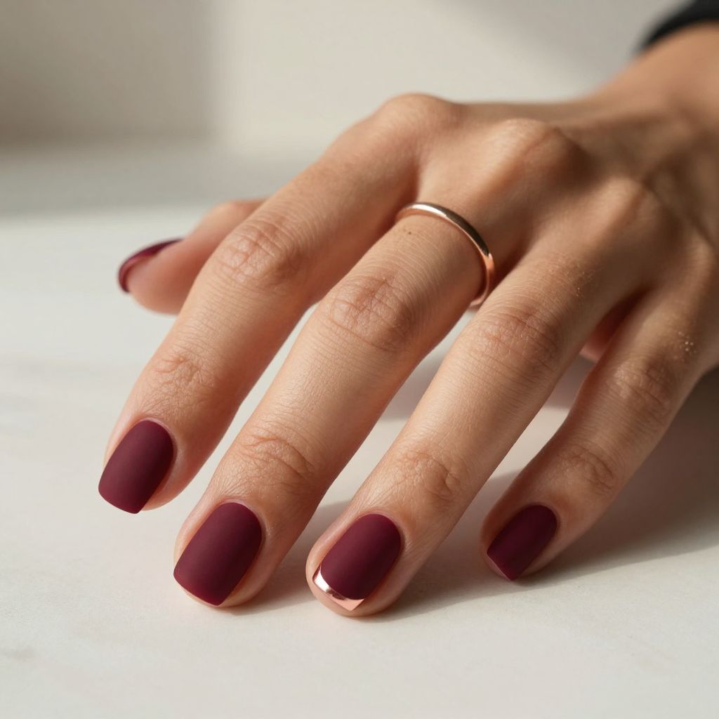 Deep Burgundy with Velvet Matte Finish