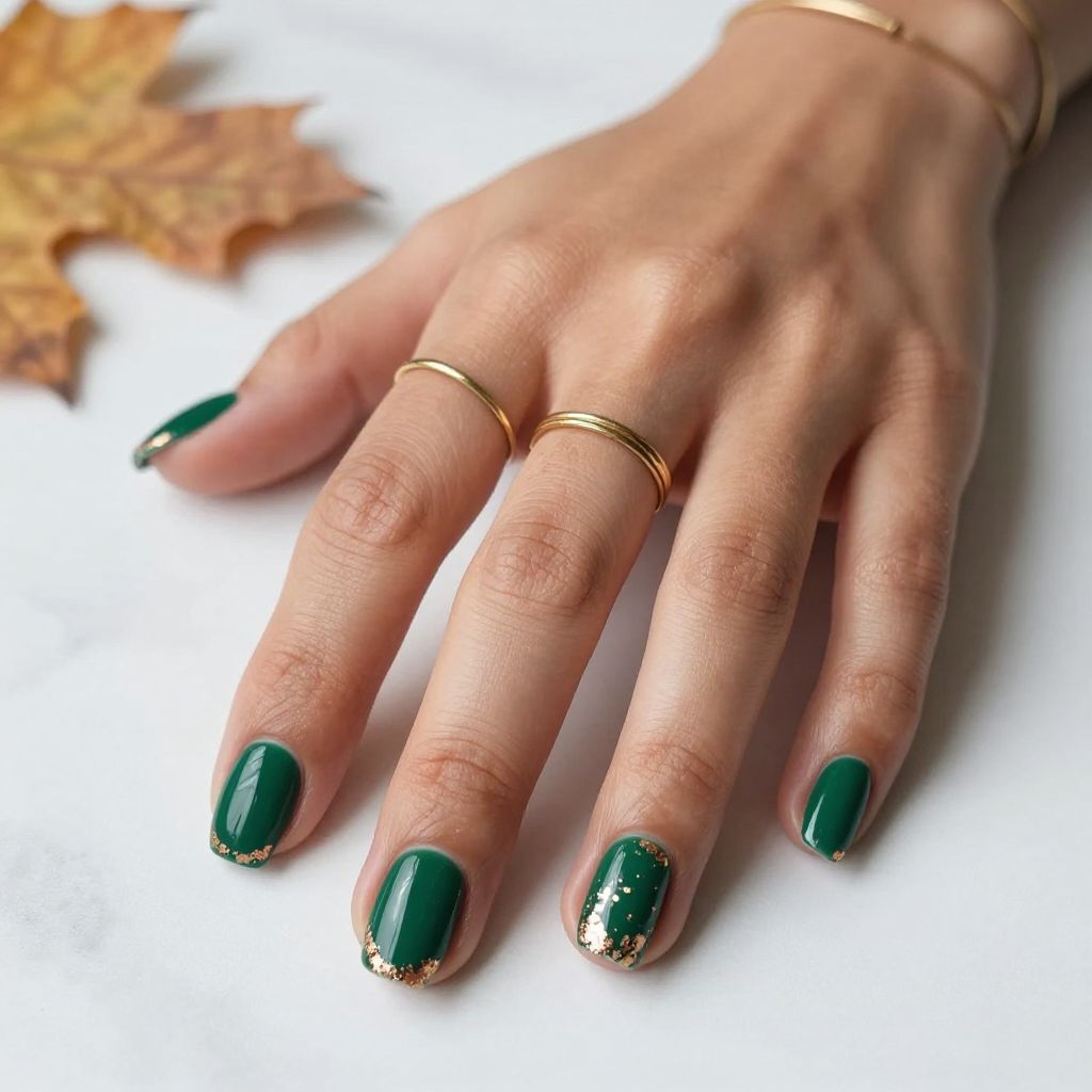 Deep Emerald with Gold Foil Accents