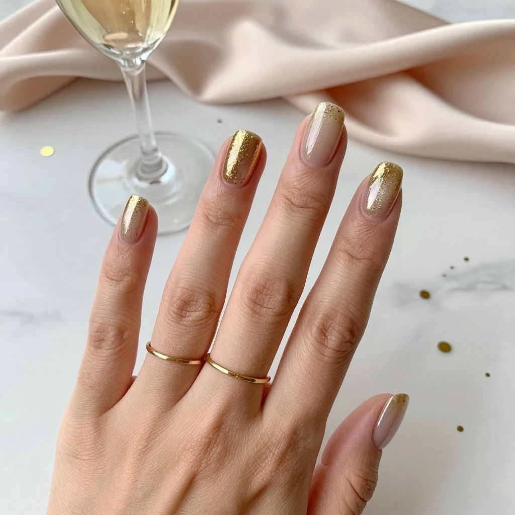 Champagne Sparkle with Ombre Effect