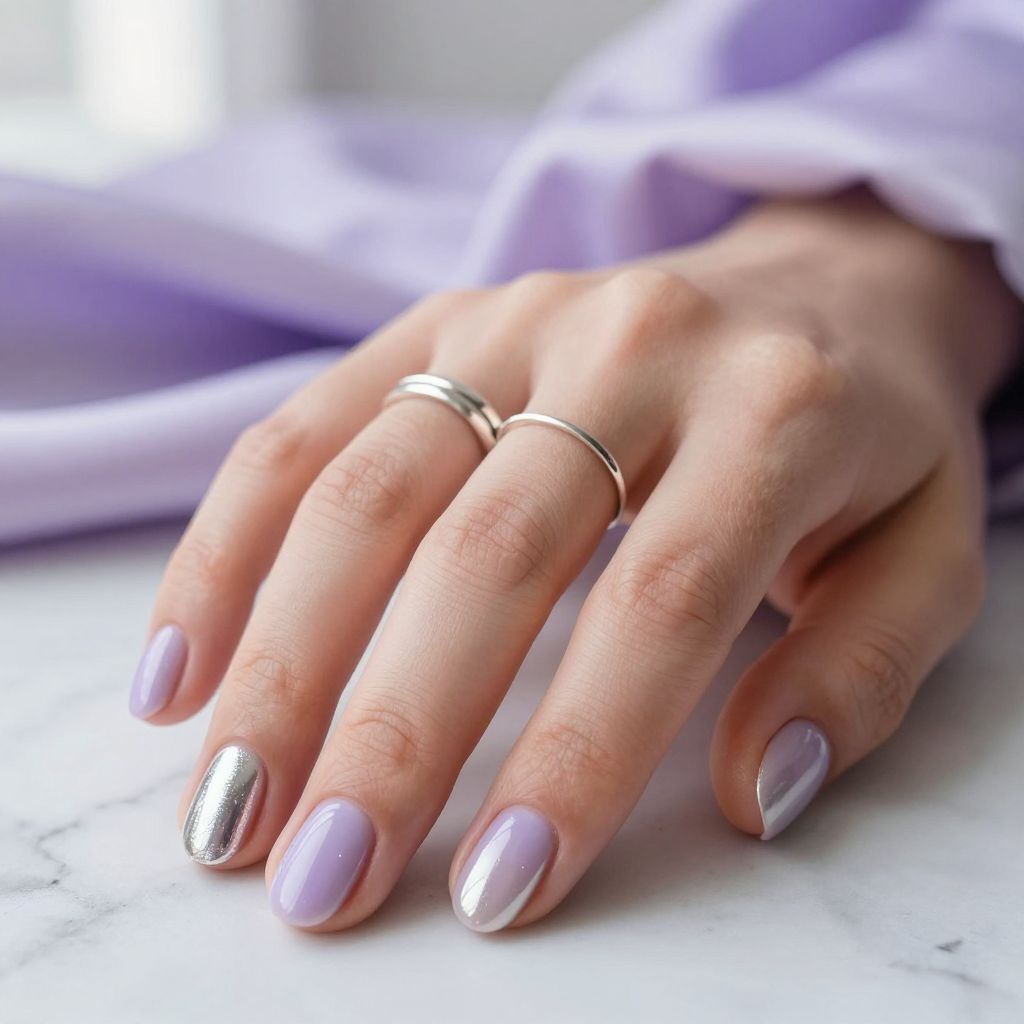 Icy Lavender with Chrome Accent