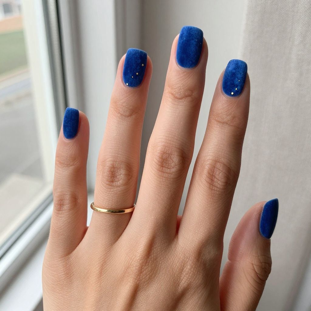 Velvet Texture Matte Square Nails