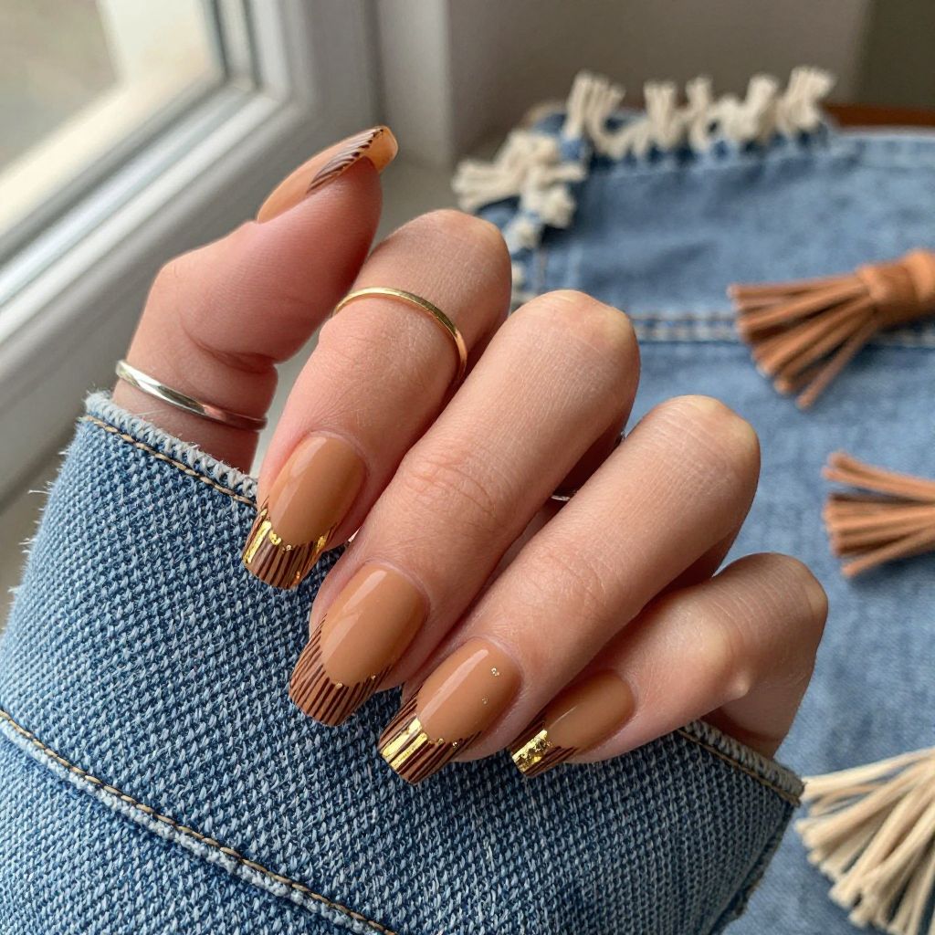 Classic Leather Tan with Fringe Accents