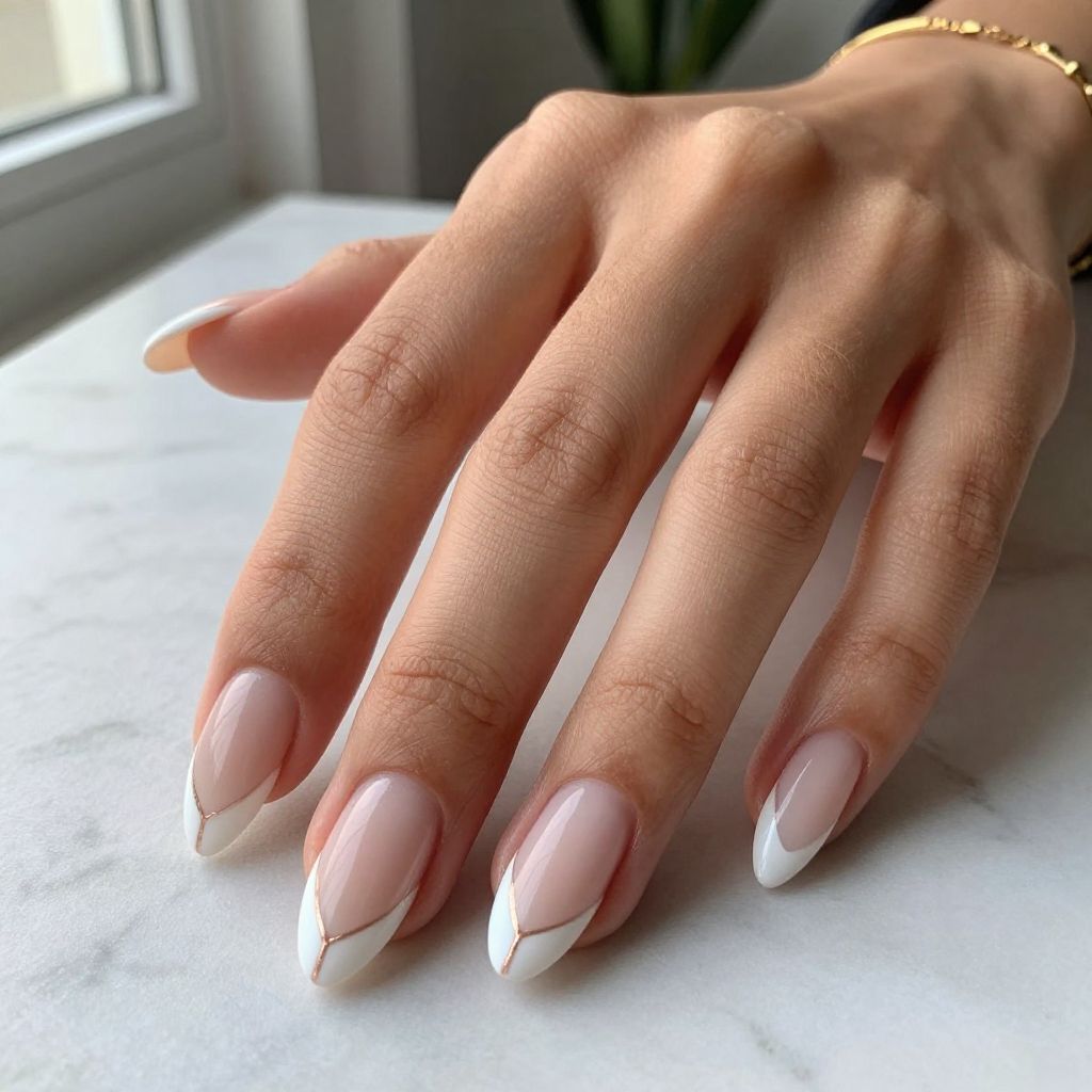 White French Tip Nail Designs 12