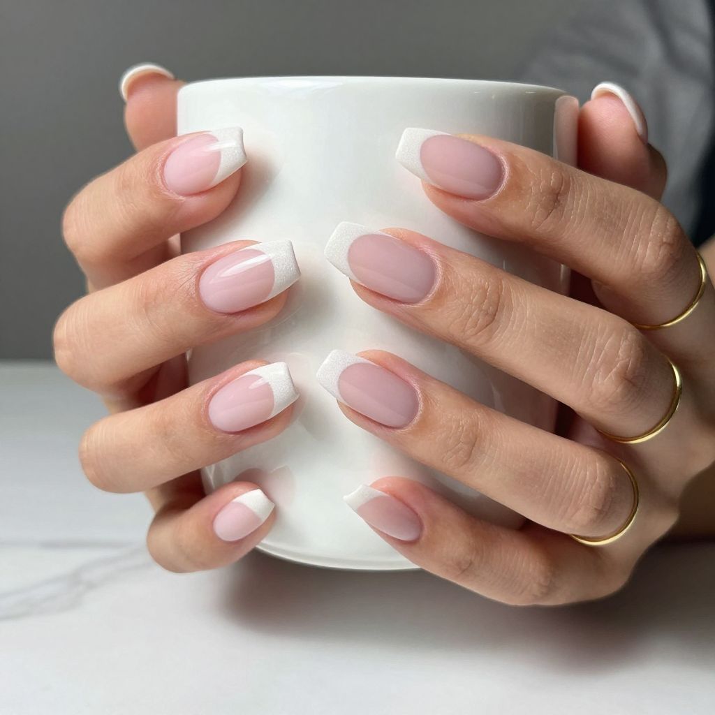 White French Tip Nail Designs 14