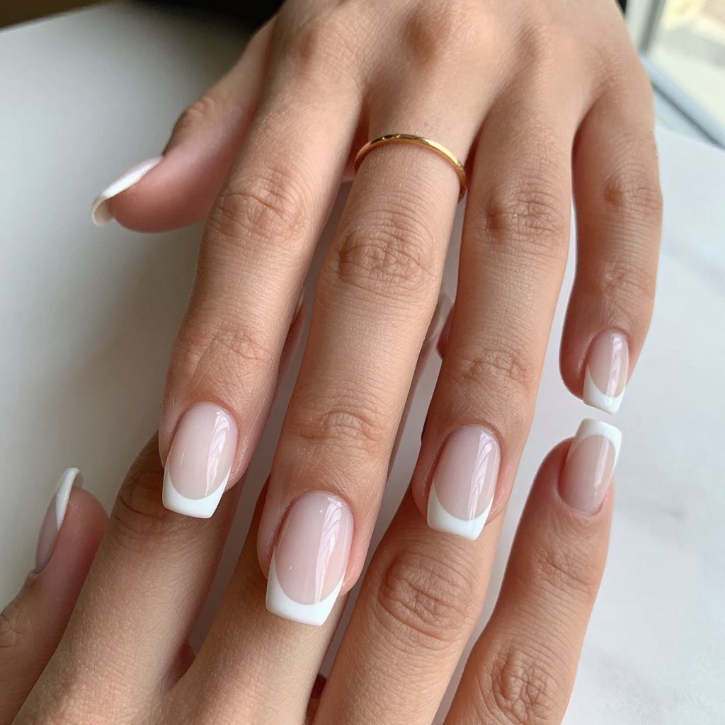 White French Tip Nail Designs 2