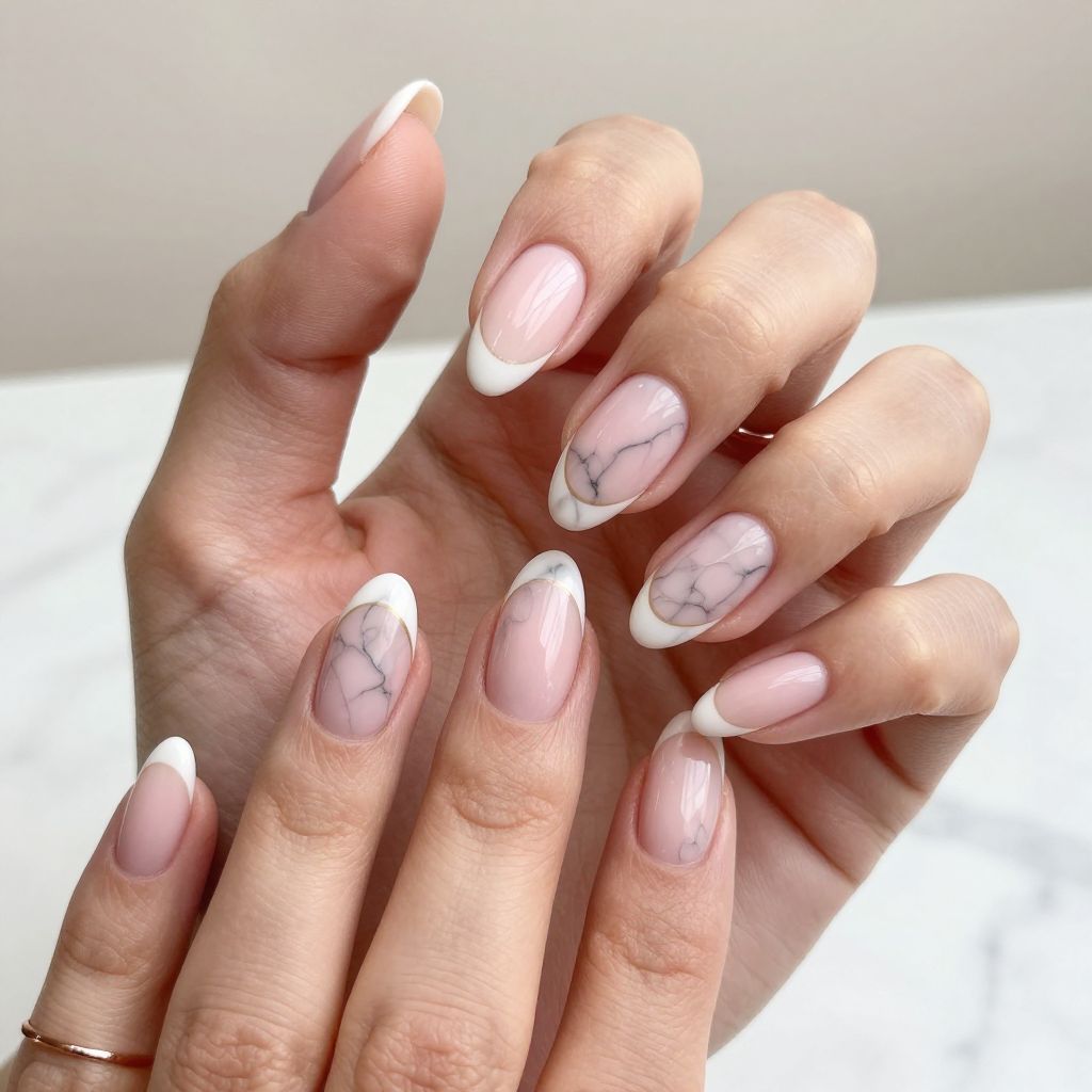 White French Tip Nail Designs 9