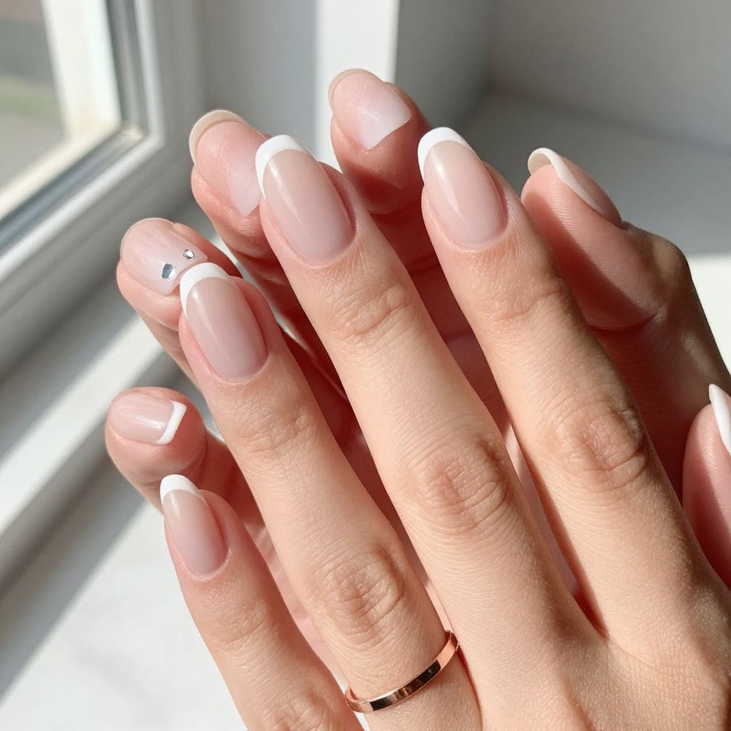 White French Tip Nail Designs 8