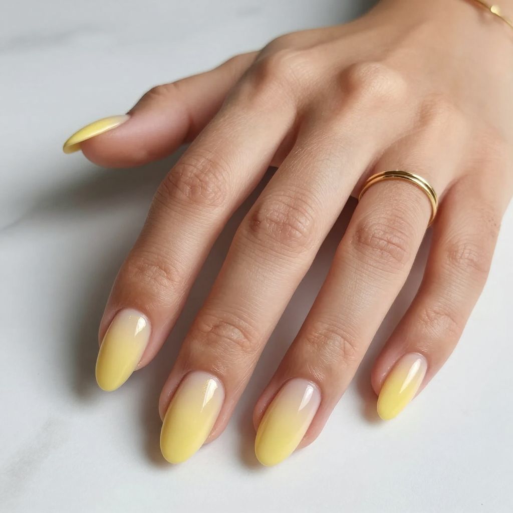 Yellow nail design 1
