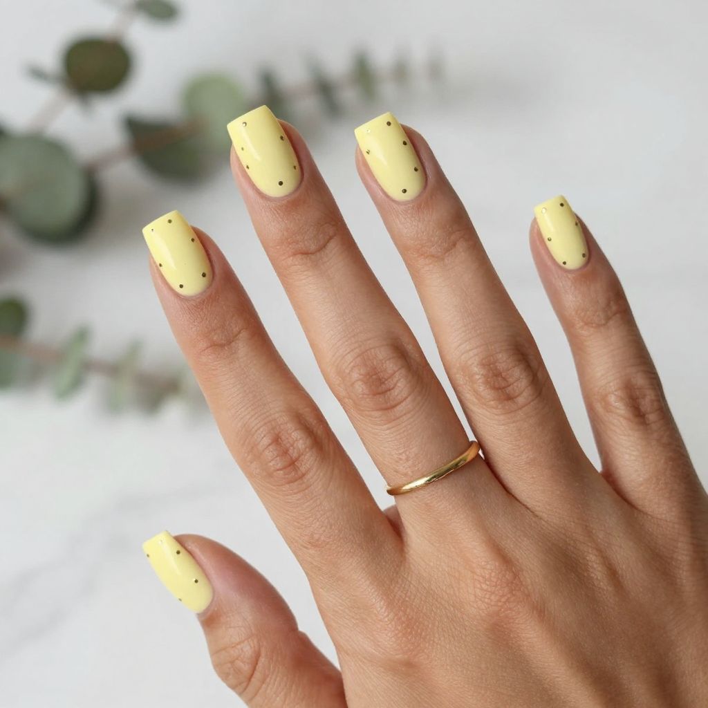 Yellow nail design 2